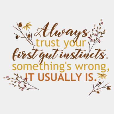 Always trust your first gut instinct Thumbnail